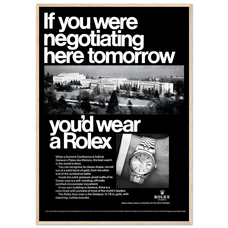 Rolex Datejust Geneva Vintage Poster Ad