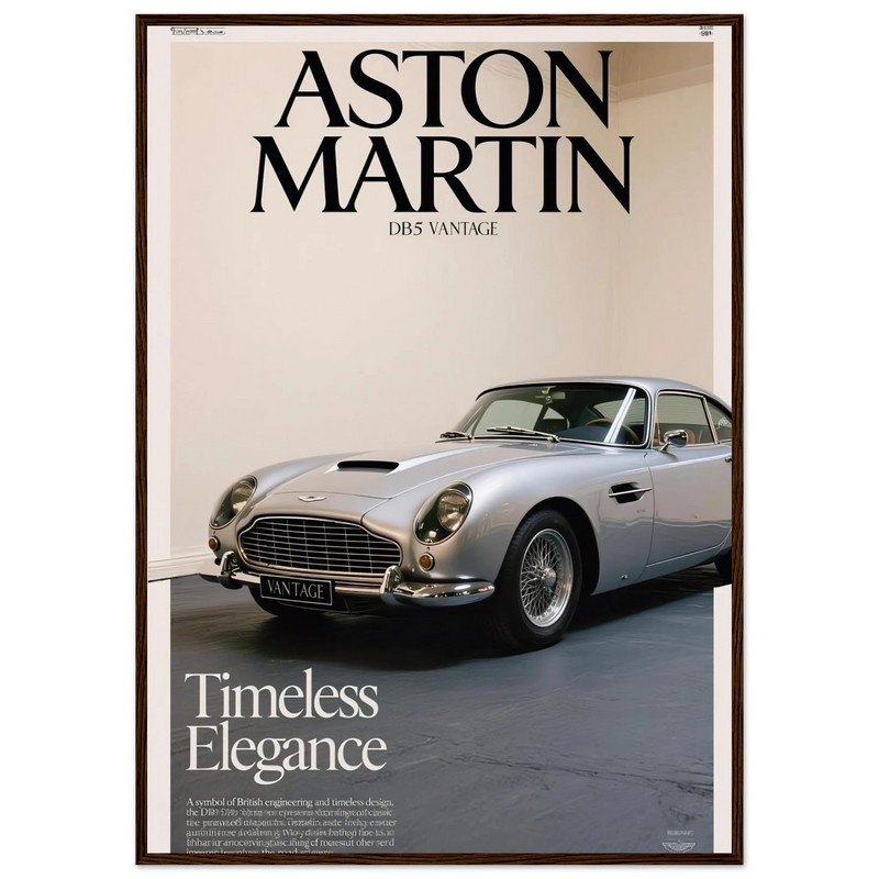 Aston Martin Vintage Poster Ad - DB5 Vantage