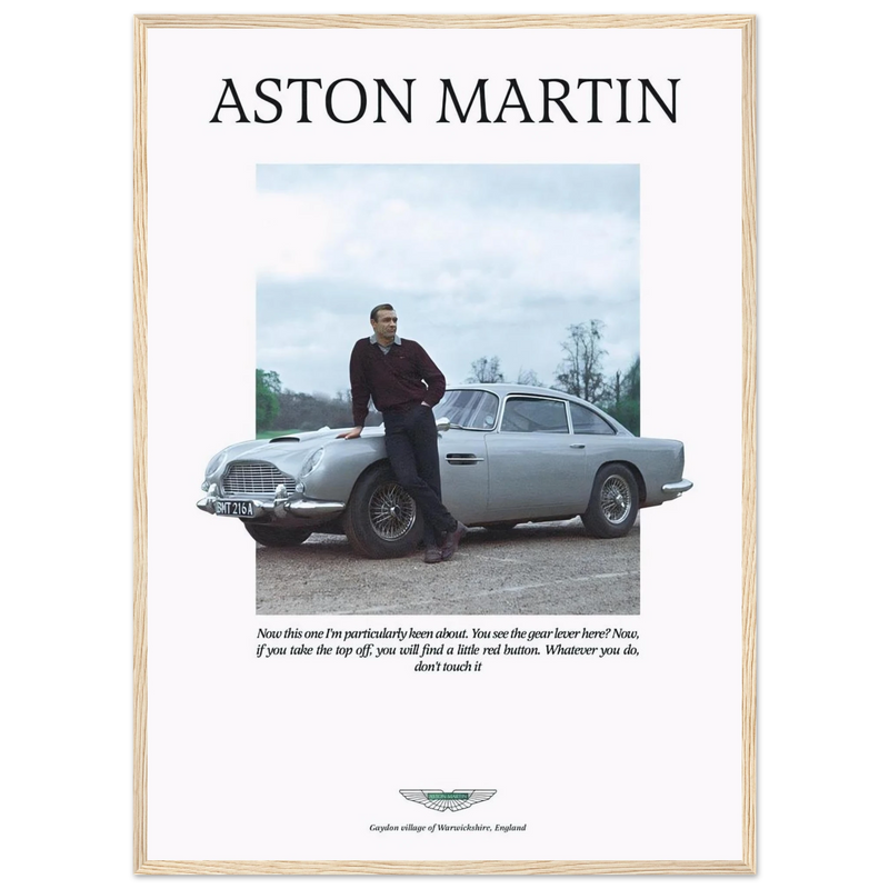 Aston Martin Vintage Poster Ad - 1964 James Bond Goldfinger