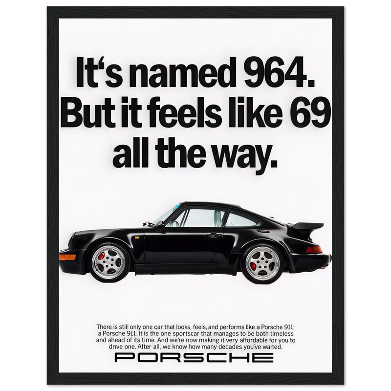 Porsche 964 - 69 Vintage Ad Poster