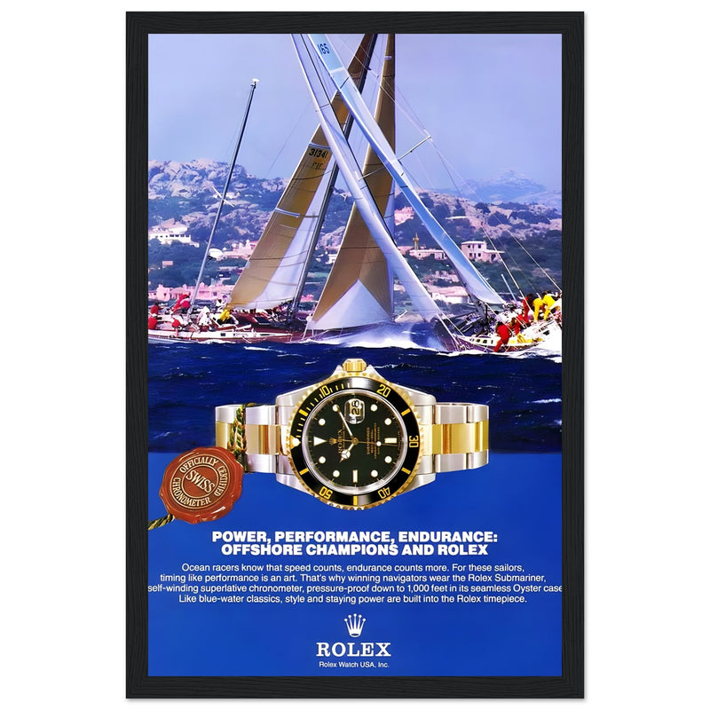 Rolex Submariner Offshore Champions Vintage Poster Ad