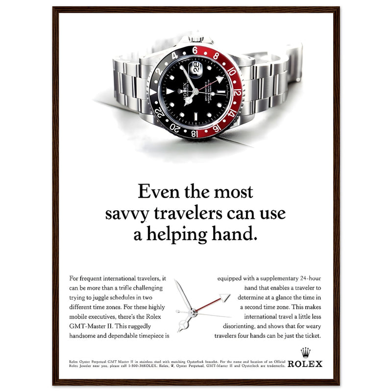 Rolex GMT Master Travel Vintage Poster Ad