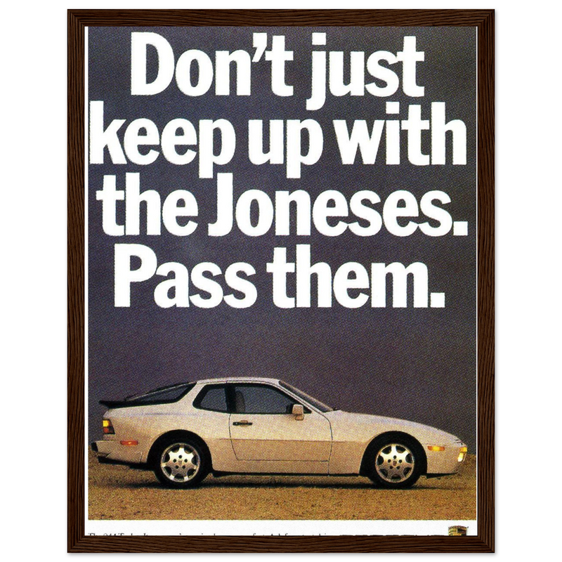 Porsche Turbo 944 Vintage Ad Poster
