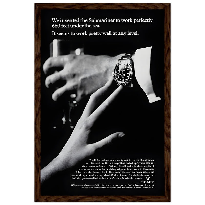 Rolex Submariner Any Level Vintage Poster Ad