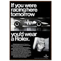 Rolex Racing Vintage Poster Ad