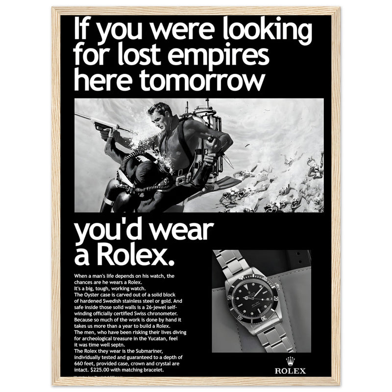 Rolex Submariner Vintage Poster Ad