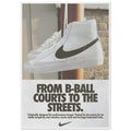 Nike Court to the streets Vintage Poster Ad