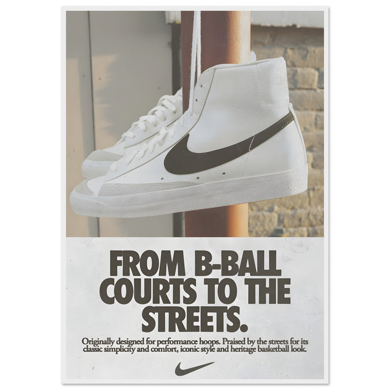 Nike Court to the streets Vintage Poster Ad