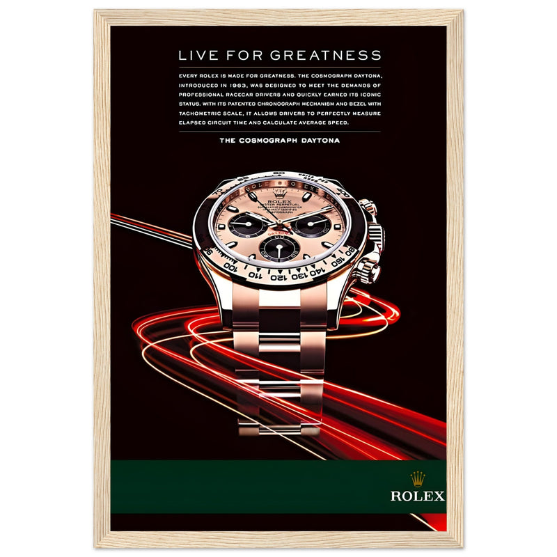Rolex Live For Greatness Vintage Poster Ad