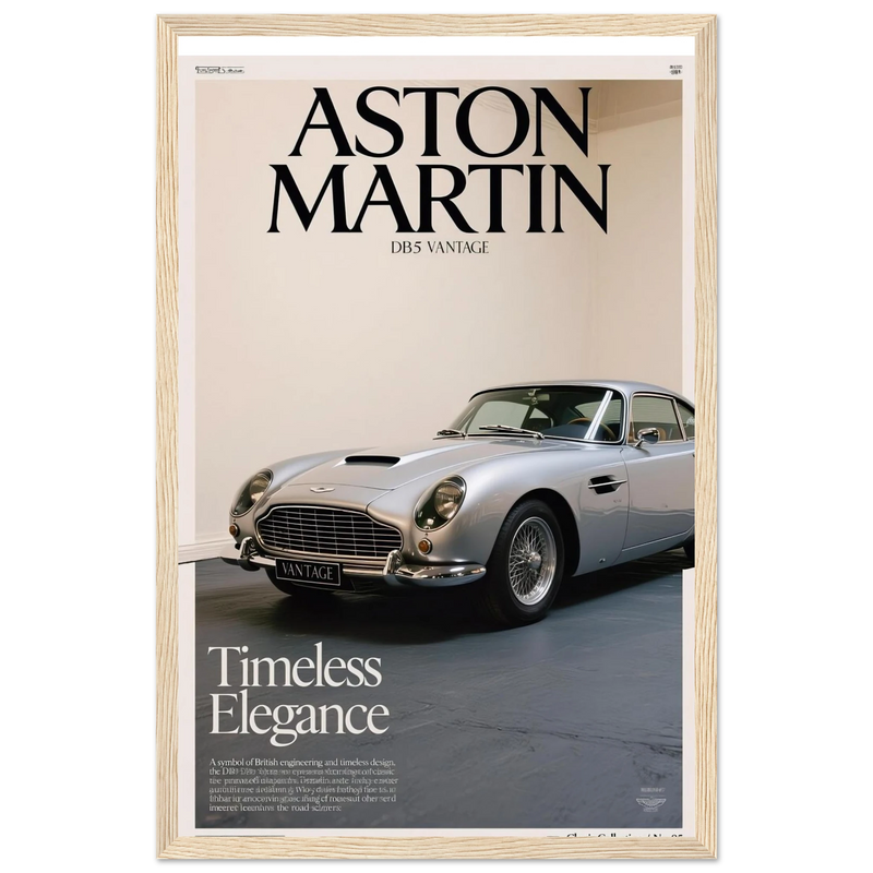Aston Martin Vintage Poster Ad - DB5 Vantage