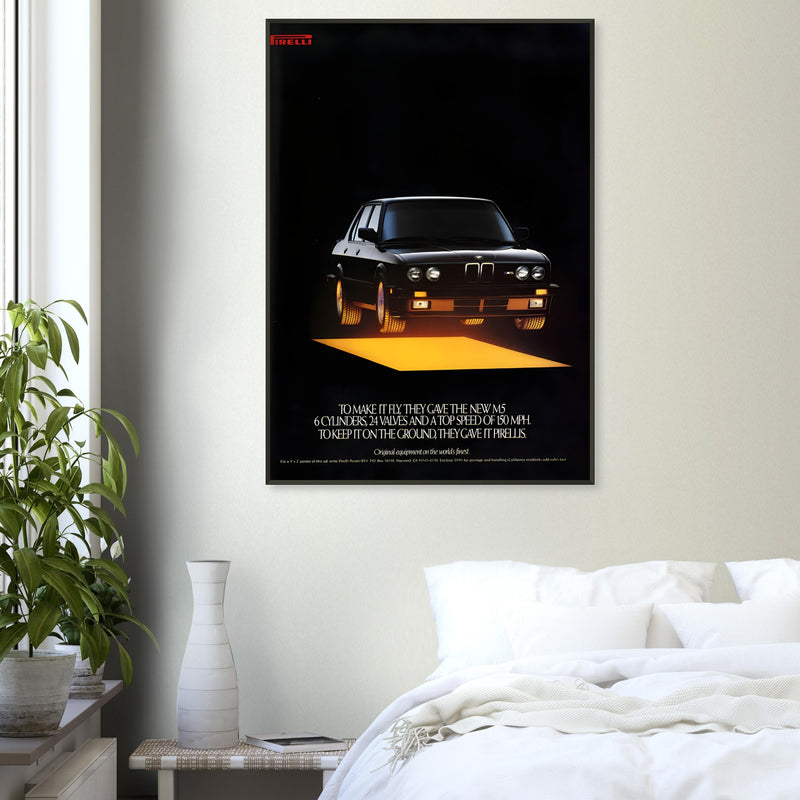 Pirelli BWM M5 Vintage Advertisement Poster