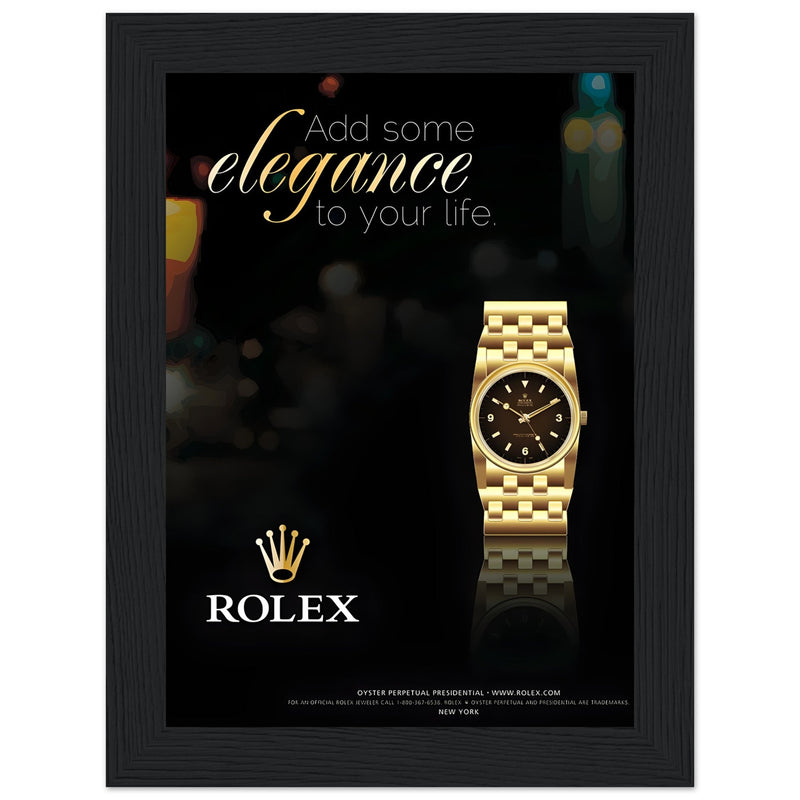 Rolex Elegance Vintage Poster Ad
