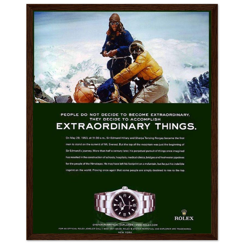 Rolex Oyster Perpetual Explorer Vintage Poster Ad