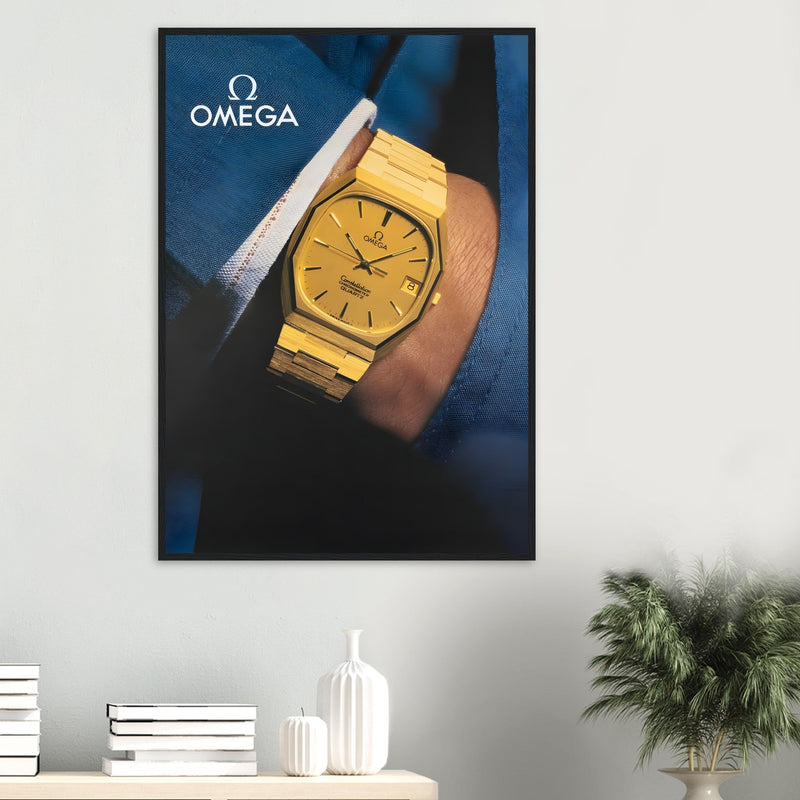 Omega Gold Vintage Poster Ad