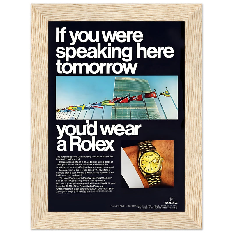 Rolex Day-Date UN Vintage Poster Ad