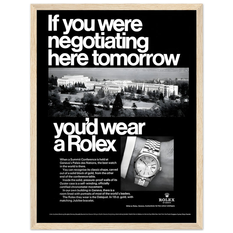 Rolex Datejust Geneva Vintage Poster Ad
