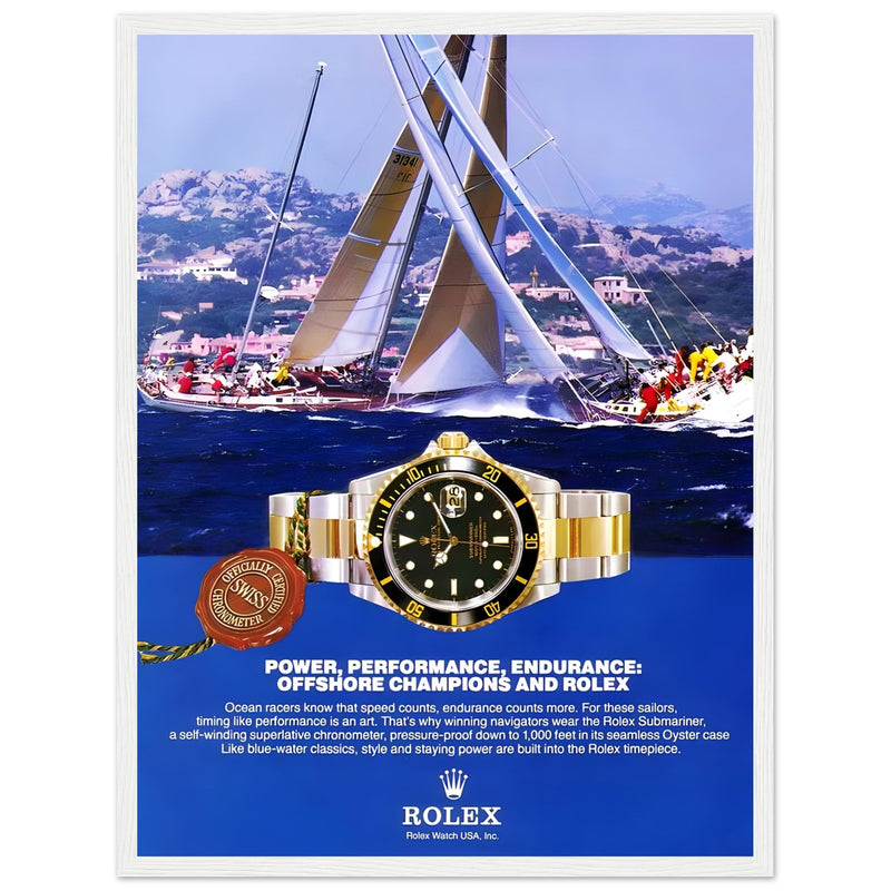 Rolex Submariner Offshore Champions Vintage Poster Ad