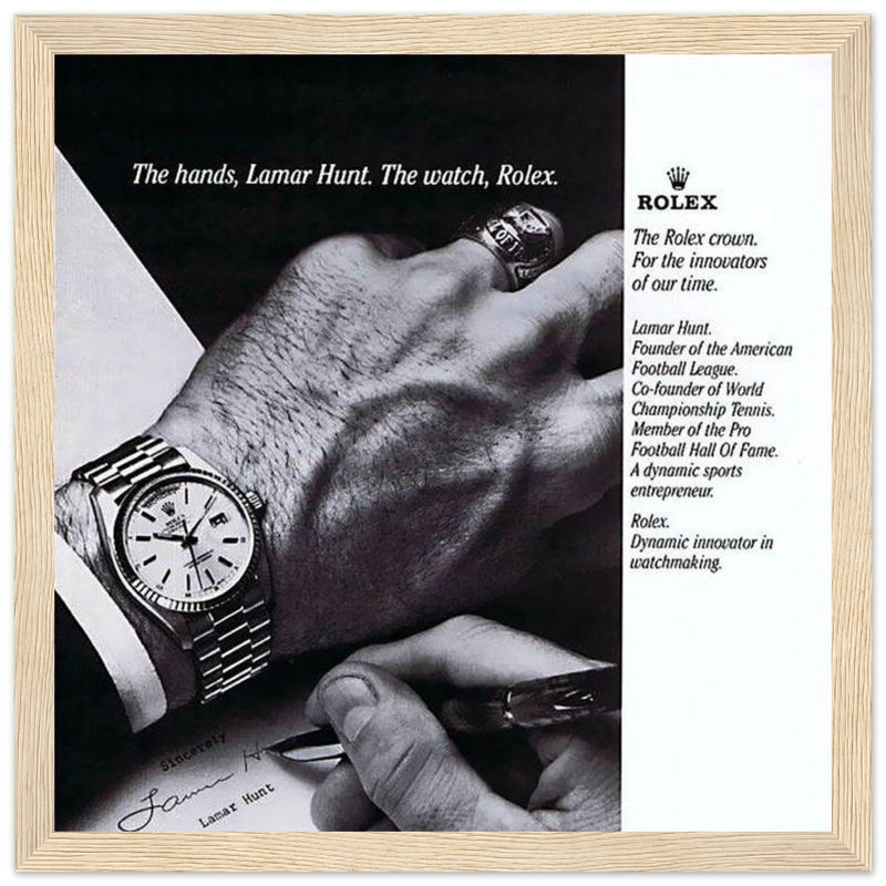 Rolex Lamar Hunt Vintage Poster Ad