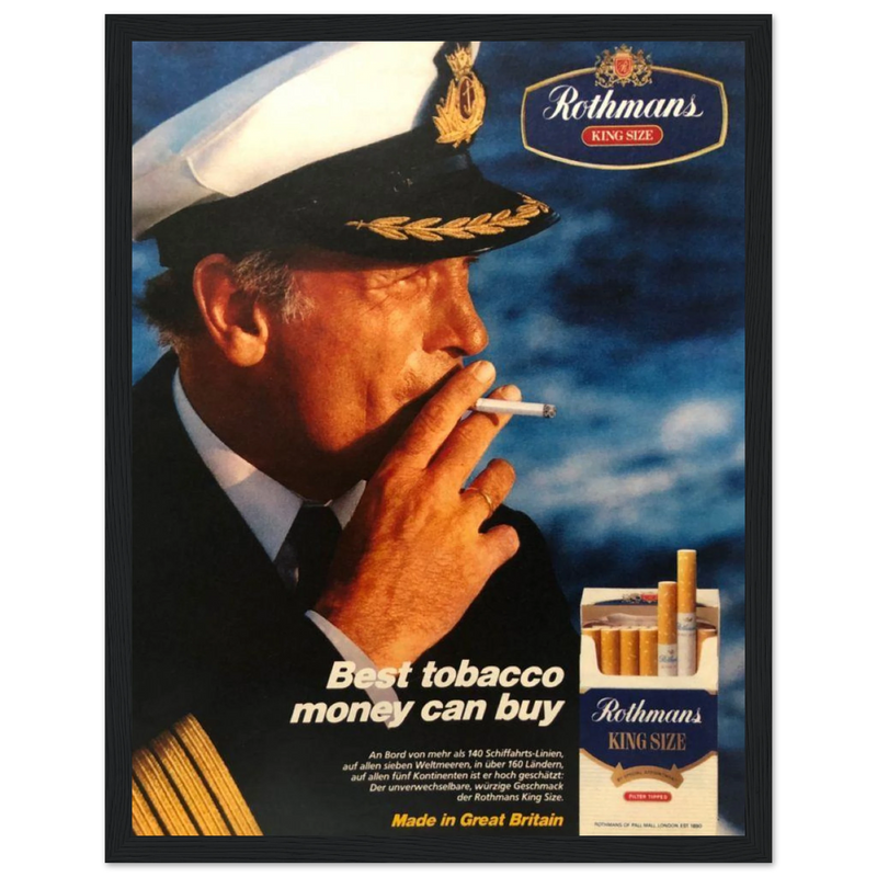 Rothmans King Size Best Tobacco Money Can Buy Vintage Poster Ad