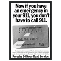 Porche 24 Road Assistance Vintage Poster Ad