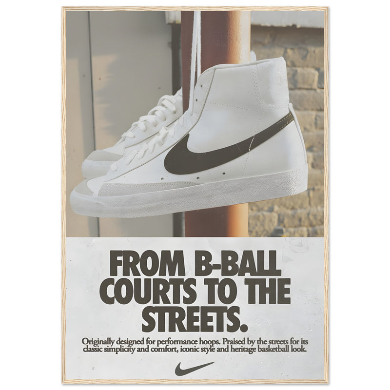 Nike Court to the streets Vintage Poster Ad