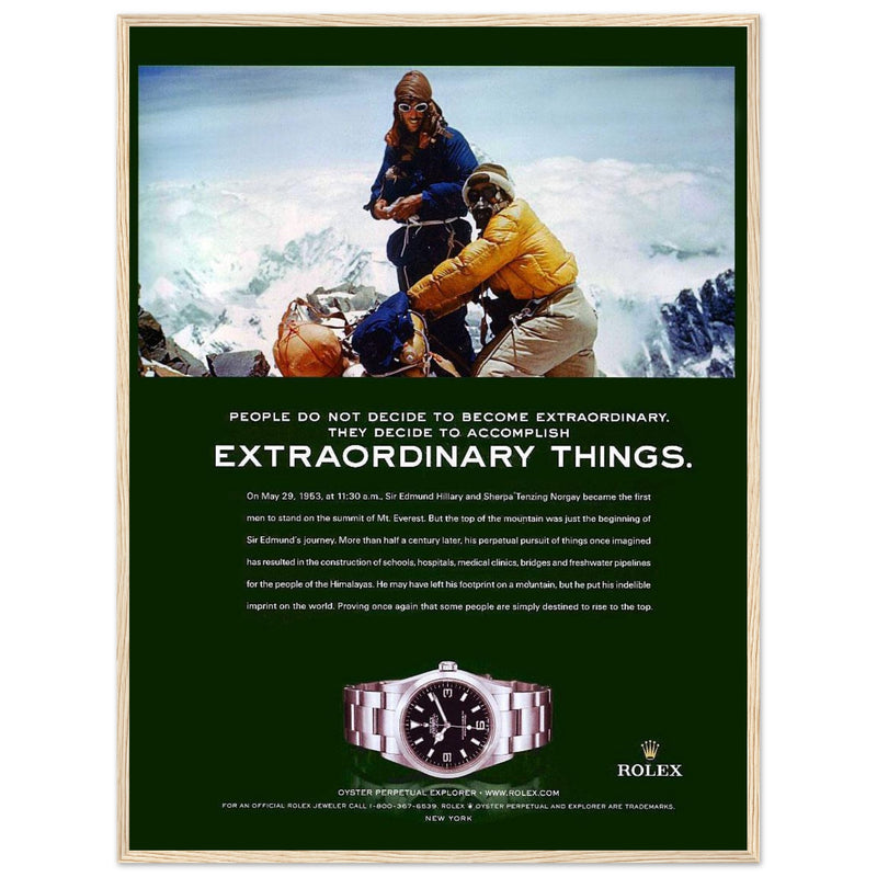 Rolex Oyster Perpetual Explorer Vintage Poster Ad