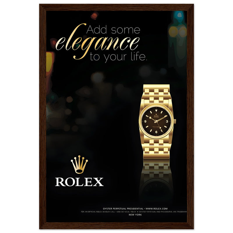 Rolex Elegance Vintage Poster Ad