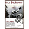 Avec La Rolex Submariner Vintage Poster Ad