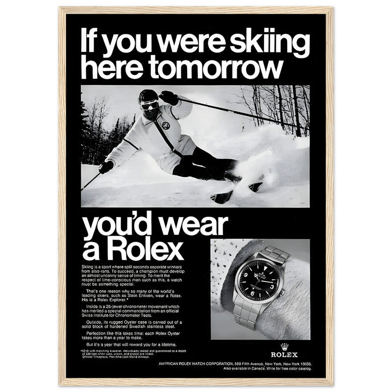 Rolex Ski Vintage Poster Ad