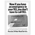 Porche 24 Road Assistance Vintage Poster Ad