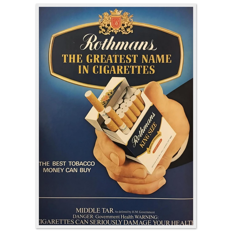 Rothmans Vintage Poster - The Greatest Name In Cigarettes