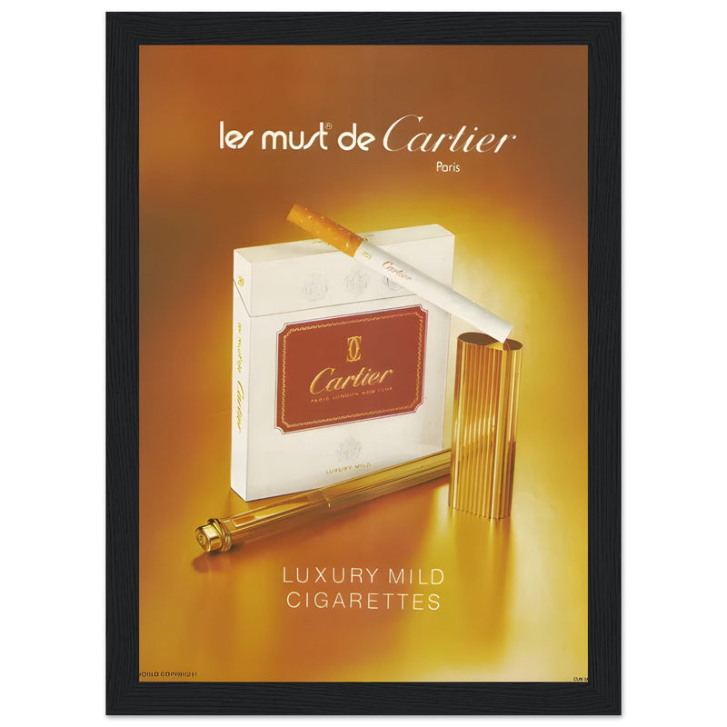 Cartier Luxury Mild Cigarettes Vintage Poster Ad