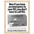 Porche 24 Road Assistance Vintage Poster Ad