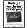 Porsche - It's not for everyone Vintage Poster Ad