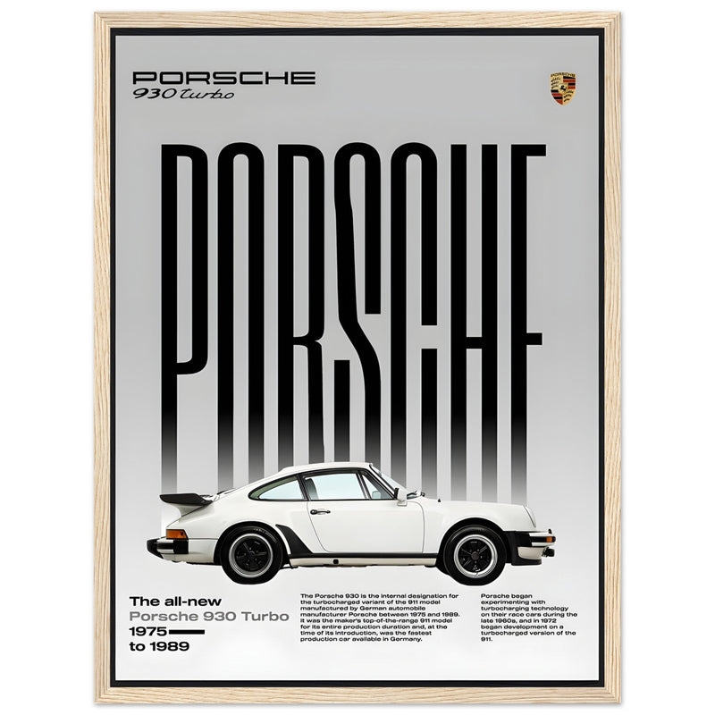 Porsche 930 Turbo 1975 Vintage Poster Ad
