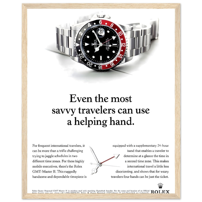 Rolex GMT Master Travel Vintage Poster Ad