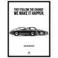 Porsche Can You Keep Up Vintage Poster Ad