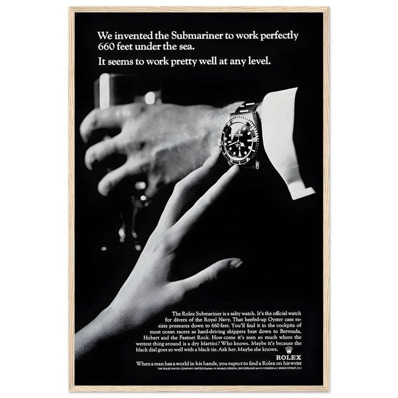 Rolex Submariner Any Level Vintage Poster Ad