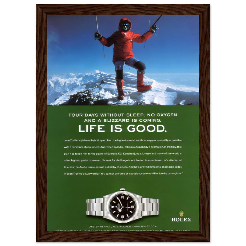 Rolex Life is Good Vintage Poster Ad