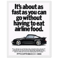 Porsche 911 Vintage Poster - Airline Food