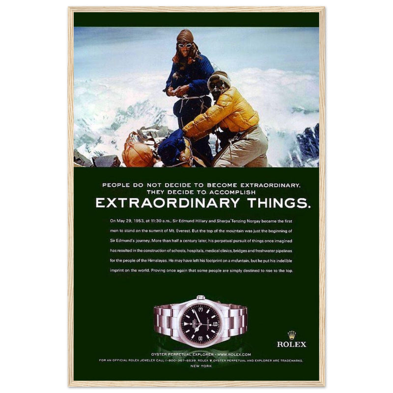 Rolex Oyster Perpetual Explorer Vintage Poster Ad