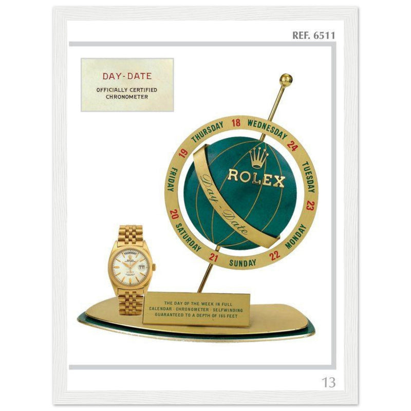 Rolex Day-Date Globe Vintage Poster Ad