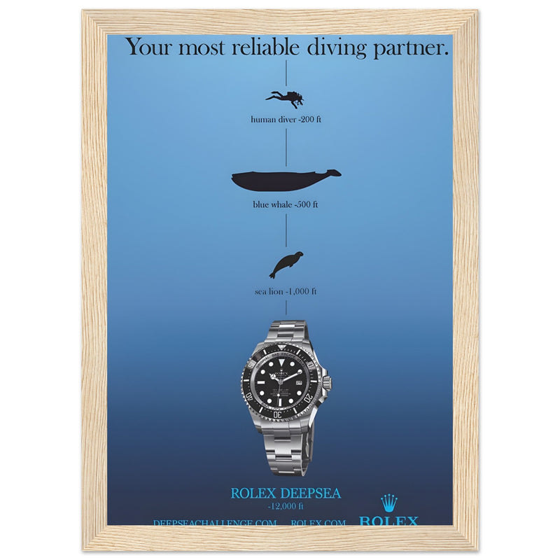 Rolex Deepsea Vintage Poster Ad