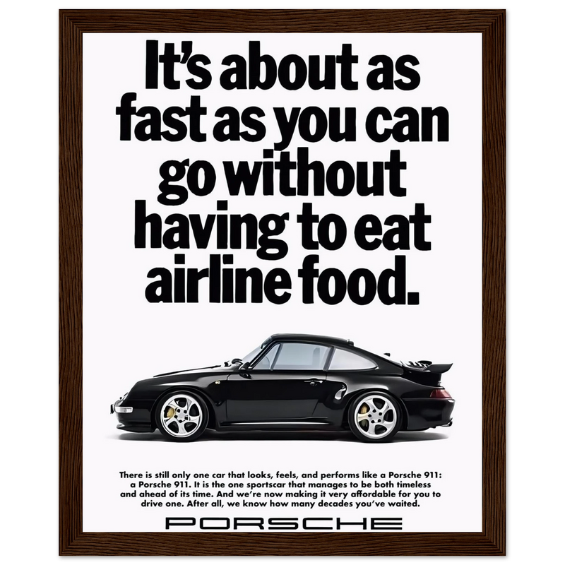 Porsche 911 Vintage Poster - Airline Food