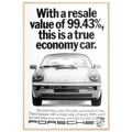 Porsche 99% Resale Price - Vintage Ad Poster