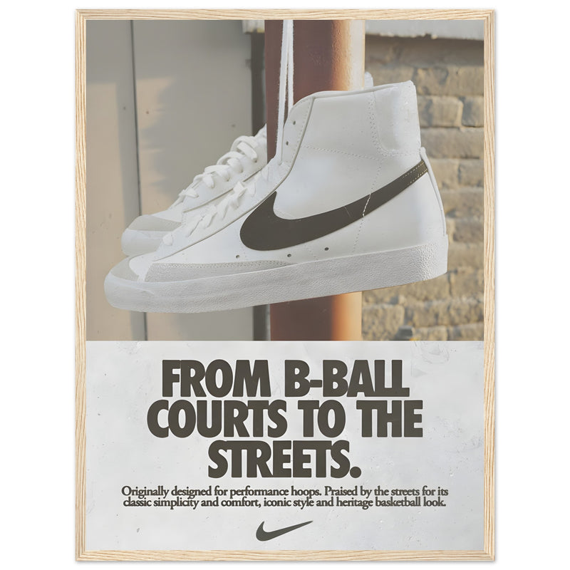 Nike Court to the streets Vintage Poster Ad
