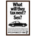 Porsche Tax Vintage Poster Ad