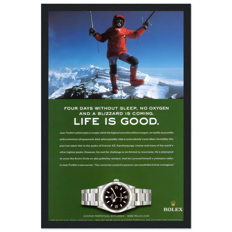 Rolex Life is Good Vintage Poster Ad