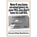 Porche 24 Road Assistance Vintage Poster Ad