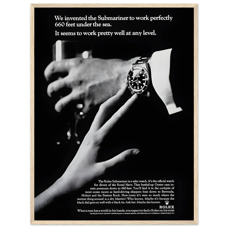 Rolex Submariner Any Level Vintage Poster Ad